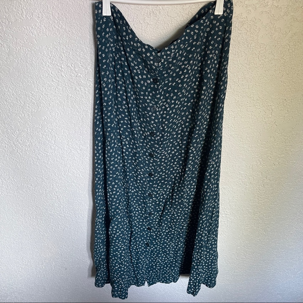 Vintage 90’s Floral Button Down Maxi Midi Skirt